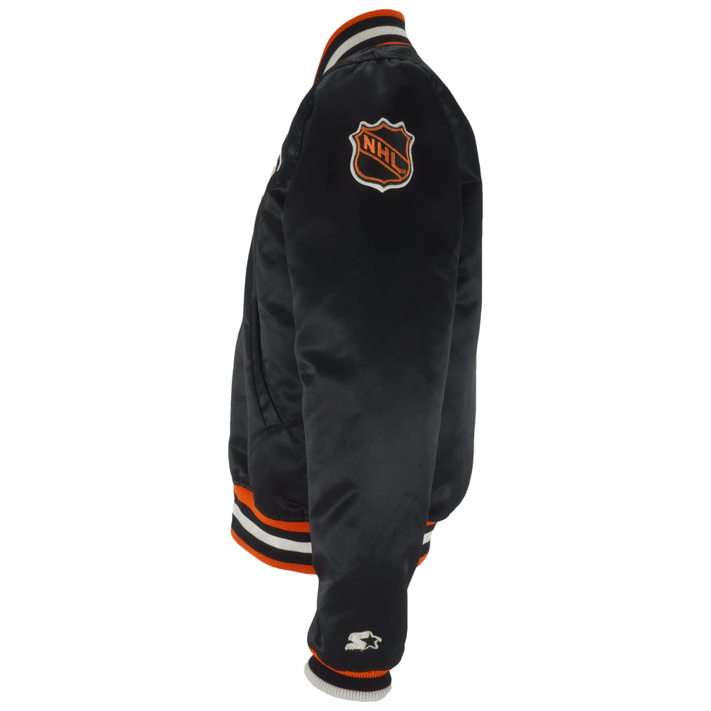 Starter - Philadelphia Flyers Embroidered Satin Jacket 1990s Medium Vintage Retro Hockey