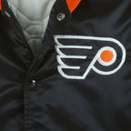 Starter - Philadelphia Flyers Embroidered Satin Jacket 1990s Medium Vintage Retro Hockey