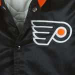 Starter - Philadelphia Flyers Embroidered Satin Jacket 1990s Medium Vintage Retro Hockey
