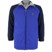 Nike - Blue And Grey Reversible Jacket 1990s Large Youth Vintage Retro