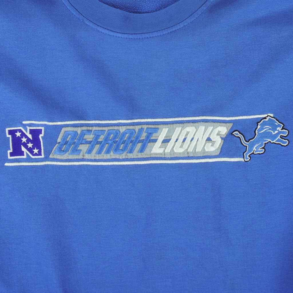 NFL - Detroit Lions Embroidered Crew Neck Sweatshirt 1990s XX-Large Vintage Retro Football