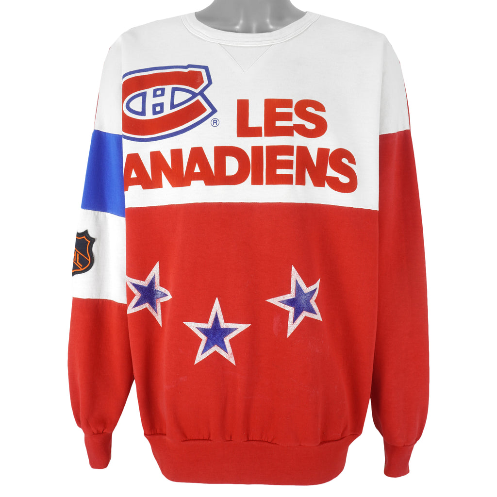 NHL - Montreal Canadiens Hockey Crew Neck Sweatshirt 1990s X-Large Vintage Retro Hockey