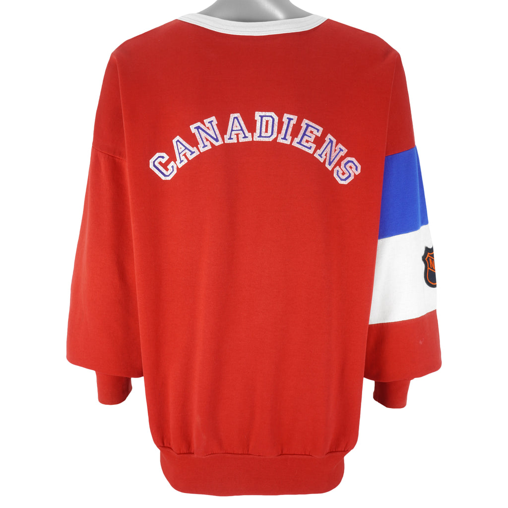NHL - Montreal Canadiens Hockey Crew Neck Sweatshirt 1990s X-Large Vintage Retro Hockey