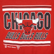 NBA (Hanes) - Chicago Bulls Crew Neck Sweatshirt 1990s Large Vintage Retro Basketball