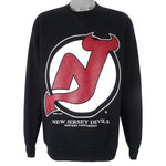NHL (Bike) - New Jersey Devils Crew Neck Sweatshirt 1994 Large Vintage Retro Hockey