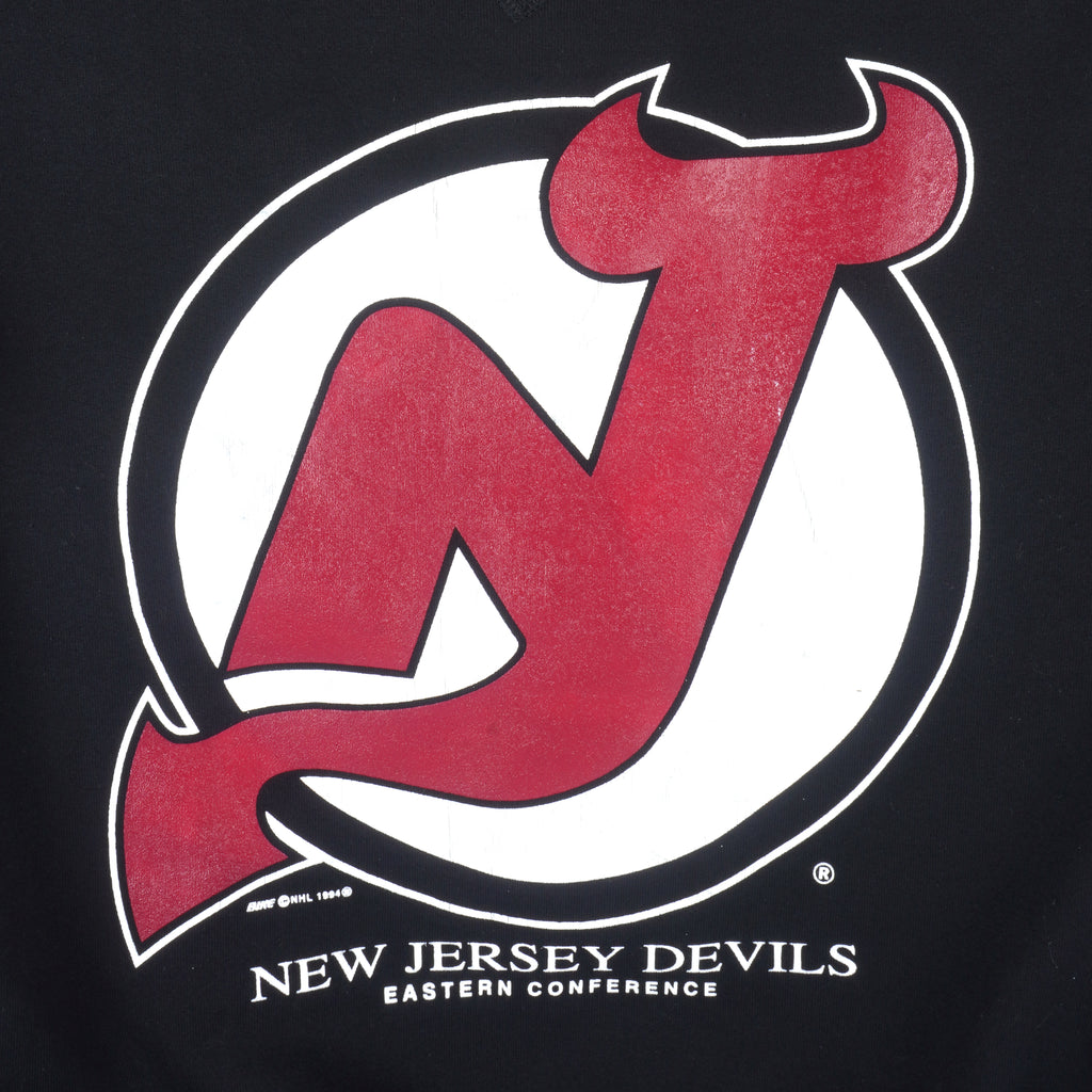 NHL (Bike) - New Jersey Devils Crew Neck Sweatshirt 1994 Large Vintage Retro Hockey