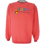 Disney - Winnie The Pooh Embroidered Crew Neck Sweatshirt 1990s Medium Vintage Retro