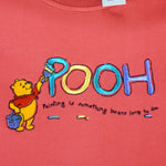 Disney - Winnie The Pooh Embroidered Crew Neck Sweatshirt 1990s Medium Vintage Retro