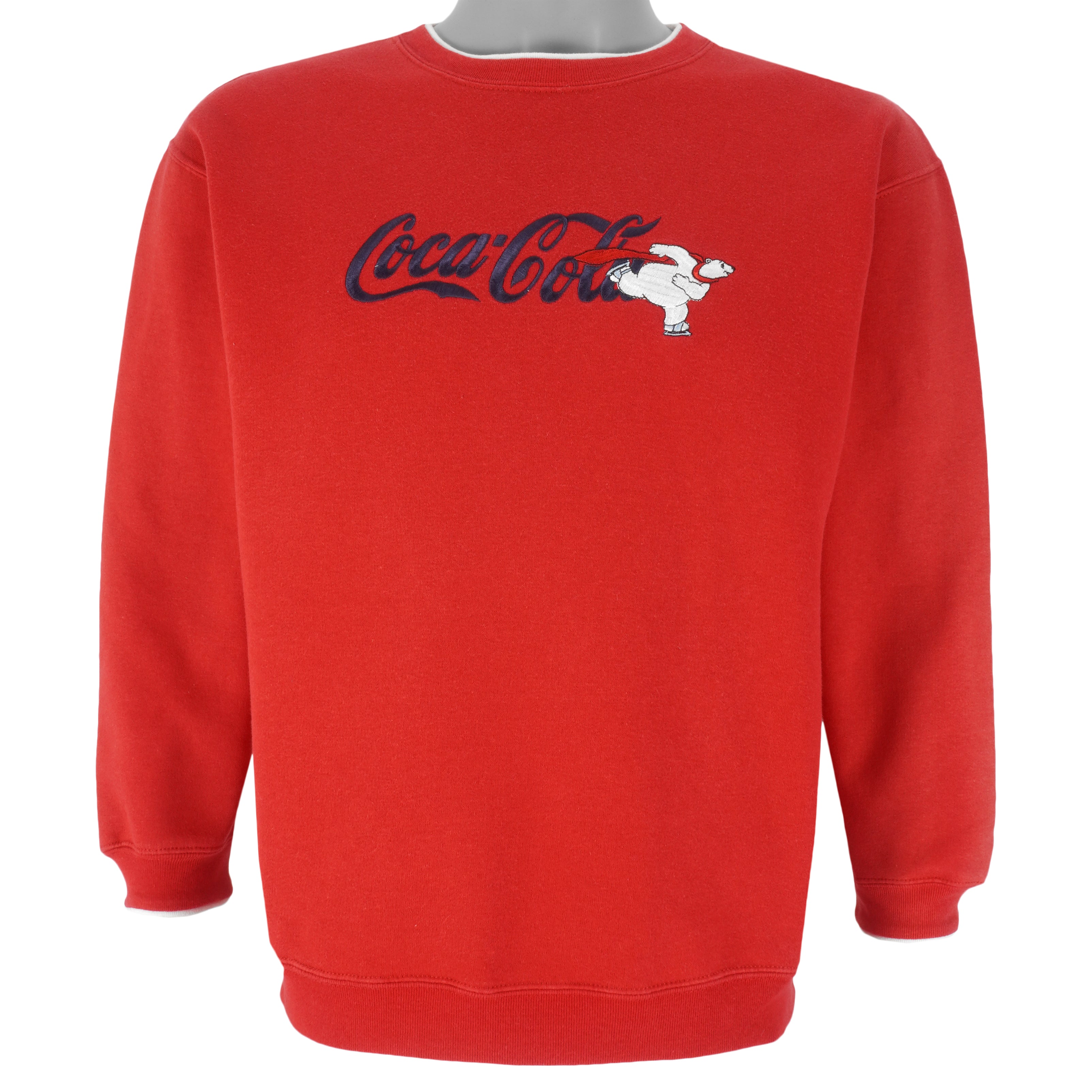 Vintage - Coca-Cola Embroidered Crew Neck Sweatshirt 1990s Small/Medium