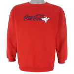 Vintage - Coca-Cola Embroidered Crew Neck Sweatshirt 1990s Small/Medium