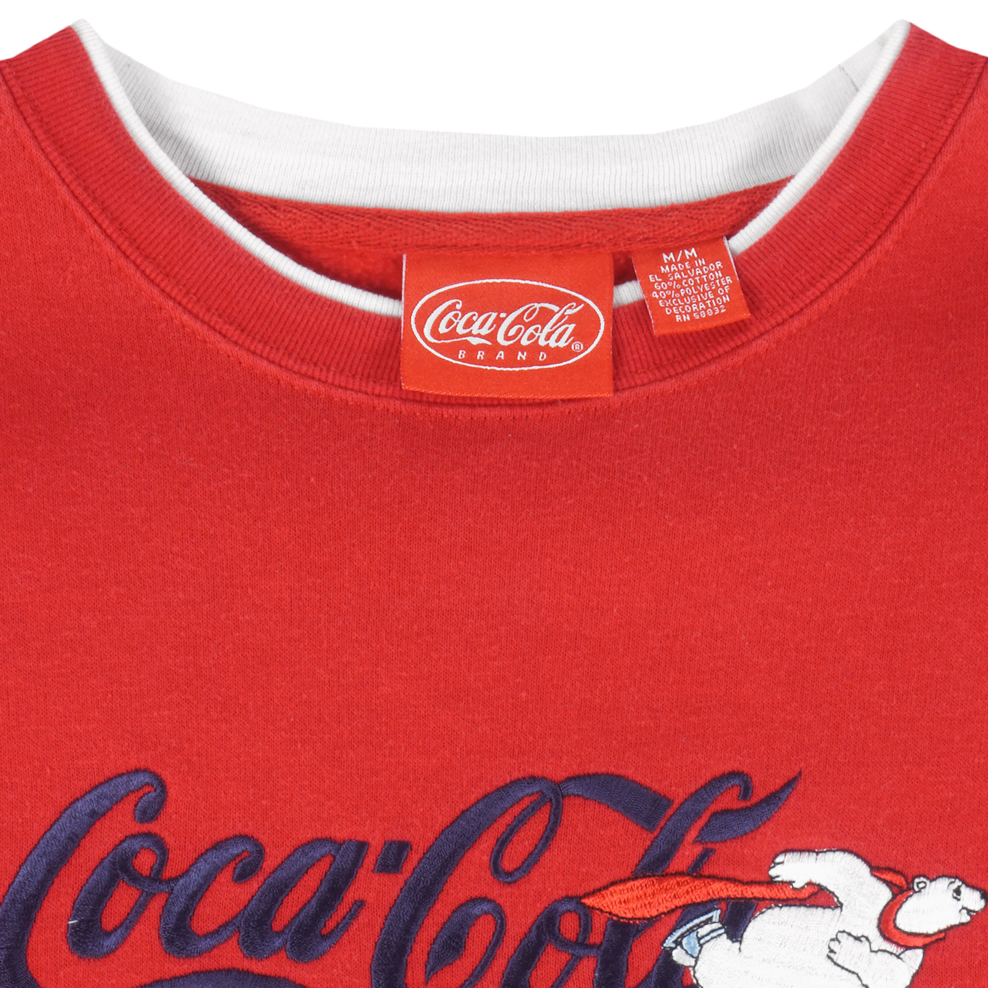Vintage - Coca-Cola Embroidered Crew Neck Sweatshirt 1990s Small/Medium