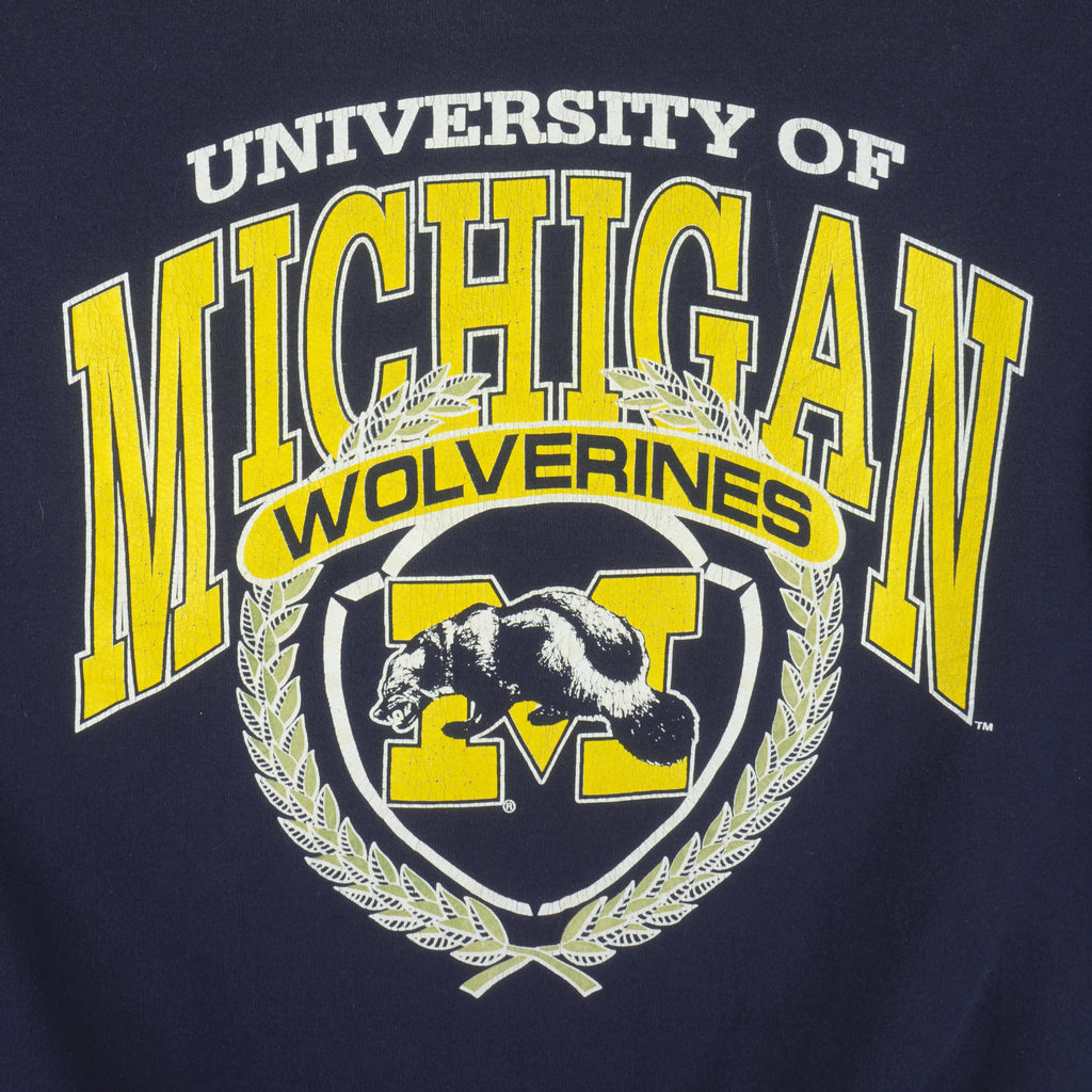 NCAA (SPA) - Michigan Wolverines Crew Neck Sweatshirt 1990s X-Large Vintage Retro Football College