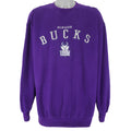 NBA (Lee) - Milwaukee Bucks Embroidered Sweatshirt 1990s X-Large Vintage Retro Basketball