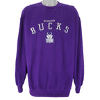NBA (Lee) - Milwaukee Bucks Embroidered Sweatshirt 1990s X-Large Vintage Retro Basketball