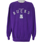 NBA (Lee) - Milwaukee Bucks Embroidered Sweatshirt 1990s X-Large