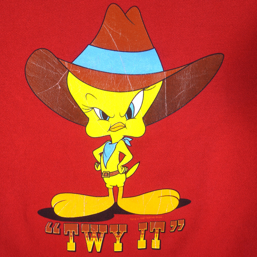 Looney Tunes (Genus) - Tweety Twy It Crew Neck Sweatshirt 1998 Large Vintage Retro