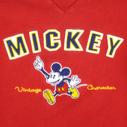 Disney - Mickey Mouse Vintage Character Embroidered Sweatshirt 1990s Medium Vintage Retro