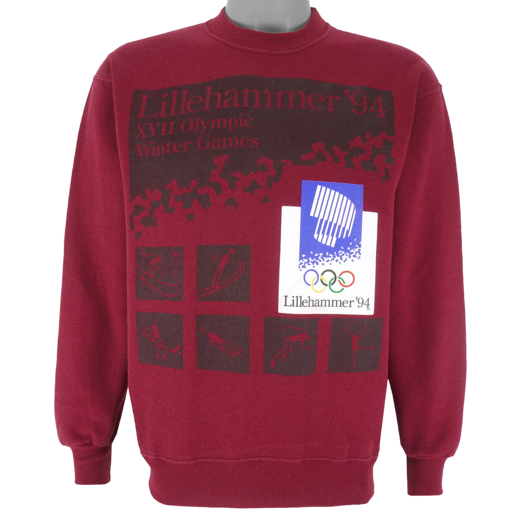 Vintage (Hanes) - Lillehammer Winter Olympics Games Sweatshirt 1994 Medium Vintage Retro