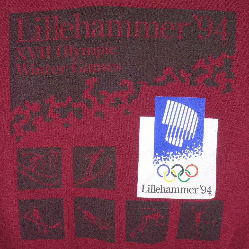 Vintage (Hanes) - Lillehammer Winter Olympics Games Sweatshirt 1994 Medium Vintage Retro