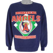 MLB (Hanes) - California Angels Crew Neck Sweatshirt 1991 Large Vintage Retro Baseball