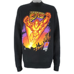 NBA (Salem) - Phoenix Suns Flame Superhero Crew Neck Sweatshirt 1990s X-Large