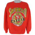 NFL (Nutmeg) - San Francisco 49ers Crew Neck Sweatshirt 1990s Large Vintage Retro Football