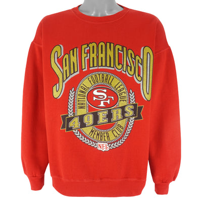 NFL (Nutmeg) - San Francisco 49ers Crew Neck Sweatshirt 1990s Large