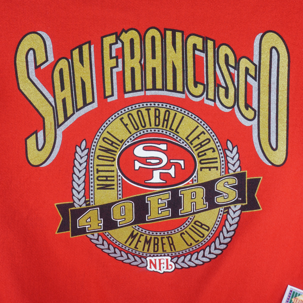 NFL (Nutmeg) - San Francisco 49ers Crew Neck Sweatshirt 1990s Large Vintage Retro Football