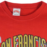 NFL (Nutmeg) - San Francisco 49ers Crew Neck Sweatshirt 1990s Large Vintage Retro Football