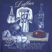 NFL (Nutmeg) - Dallas Cowboys Locker Room T-Shirt 1990s Large Vintage Retro Football
