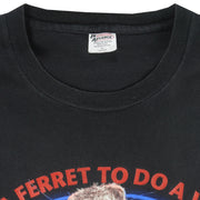 Budweiser (In Advance) - Never Hire A Ferret To Do A Weasel's Job T-Shirt 1998 Large Vintage Retro