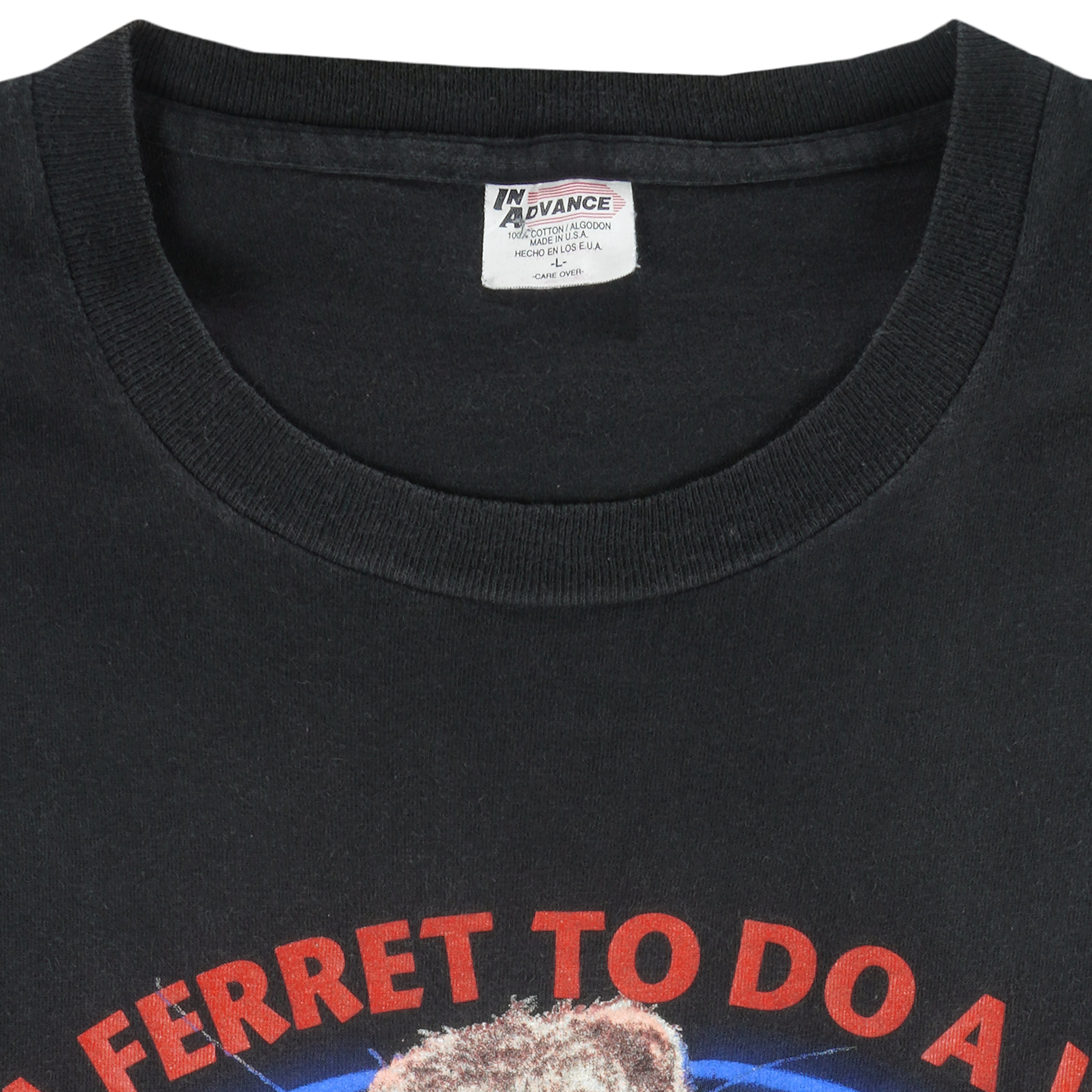 Budweiser (In Advance) - Never Hire A Ferret To Do A Weasel's Job T-Shirt 1998 Large Vintage Retro