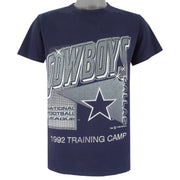 NFL (Logo 7) - Dallas Cowboys Training Camp T-Shirt 1992 Medium Vintage Retro Football