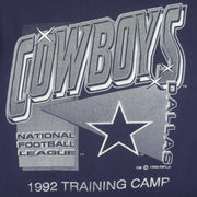 NFL (Logo 7) - Dallas Cowboys Training Camp T-Shirt 1992 Medium Vintage Retro Football