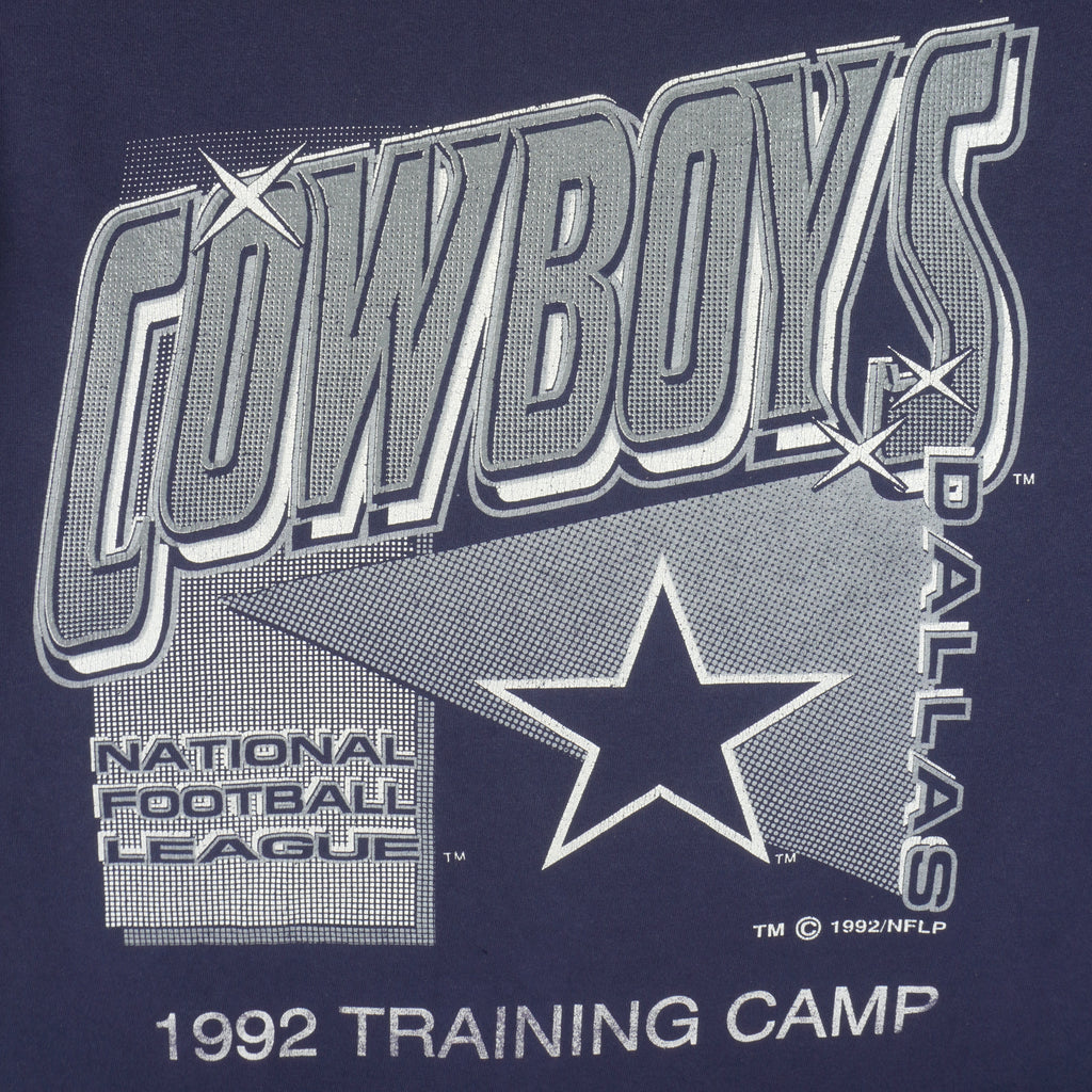 NFL (Logo 7) - Dallas Cowboys Training Camp T-Shirt 1992 Medium Vintage Retro Football