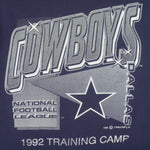 NFL (Logo 7) - Dallas Cowboys Training Camp T-Shirt 1992 Medium Vintage Retro Football
