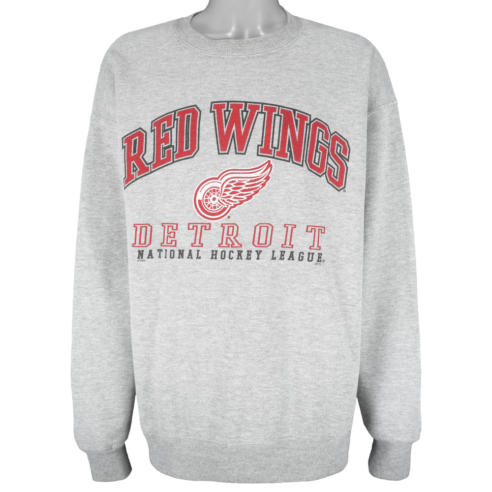 NHL (Lee) - Detroit Red Wings Crew Neck Sweatshirt 1990s X-Large Vintage Retro Hockey