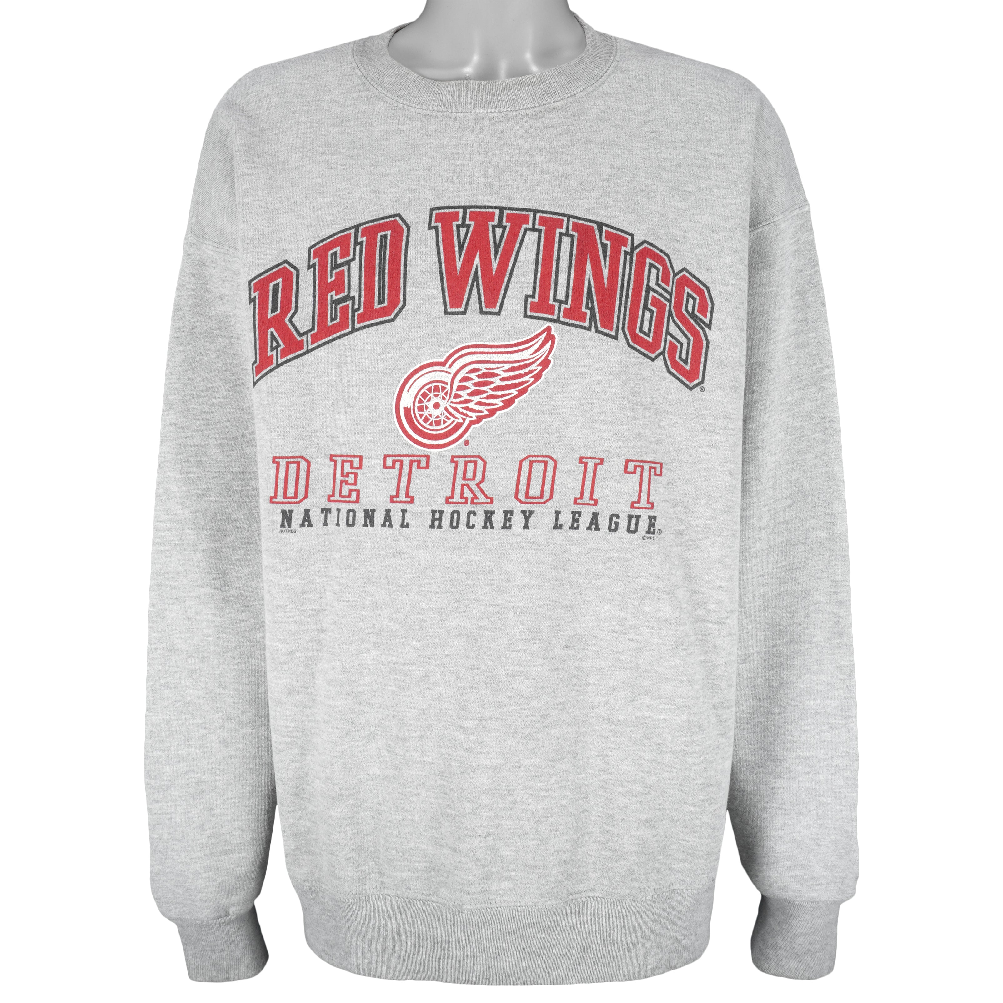 NHL (Lee) - Detroit Red Wings Crew Neck Sweatshirt 1990s X-Large Vintage Retro Hockey