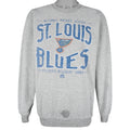 NHL (Majestic) - St. Louis Blues Crew Neck Sweatshirt 1990s Medium Vintage Retro Hockey