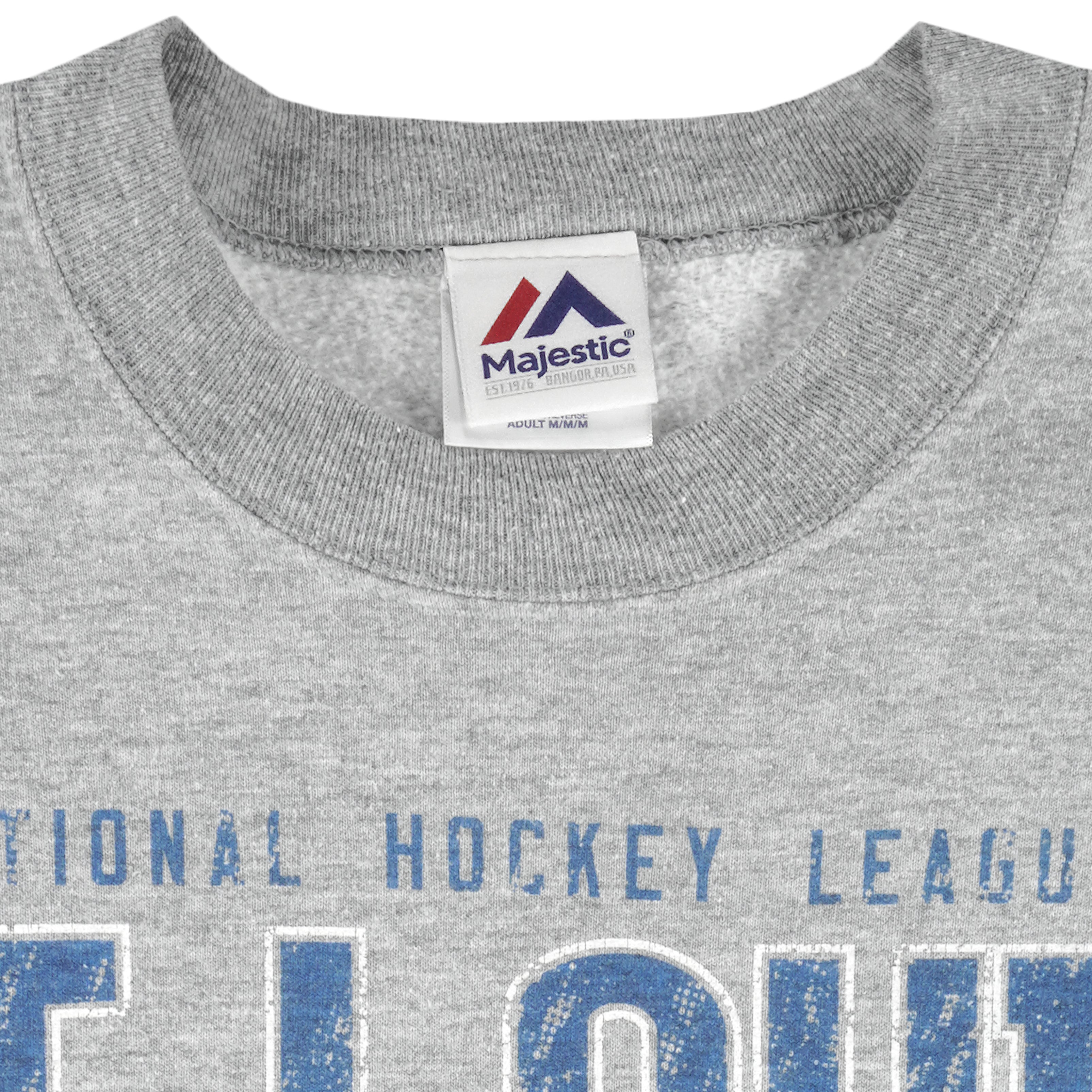 St Louis Blues NHL Long Sleeve T-Shirt Black Majestic Men's Medium