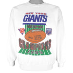 NFL (Garan Inc) - New York Giants NFC Champs Sweatshirt 1989 Large Vintage Retro Football