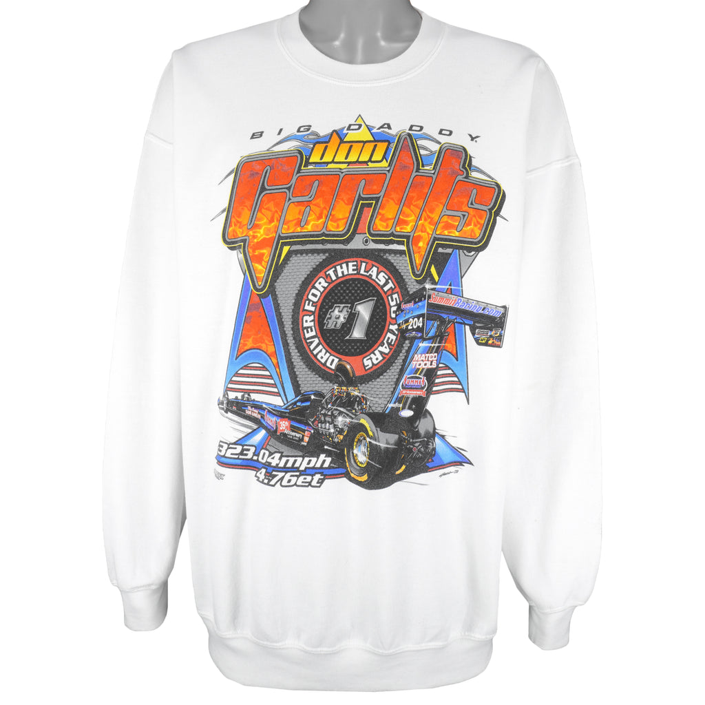 NASCAR - Big Daddy Don Garlits Drag Racing Crew Neck Sweatshirt 2001 X-Large Vintage Retro