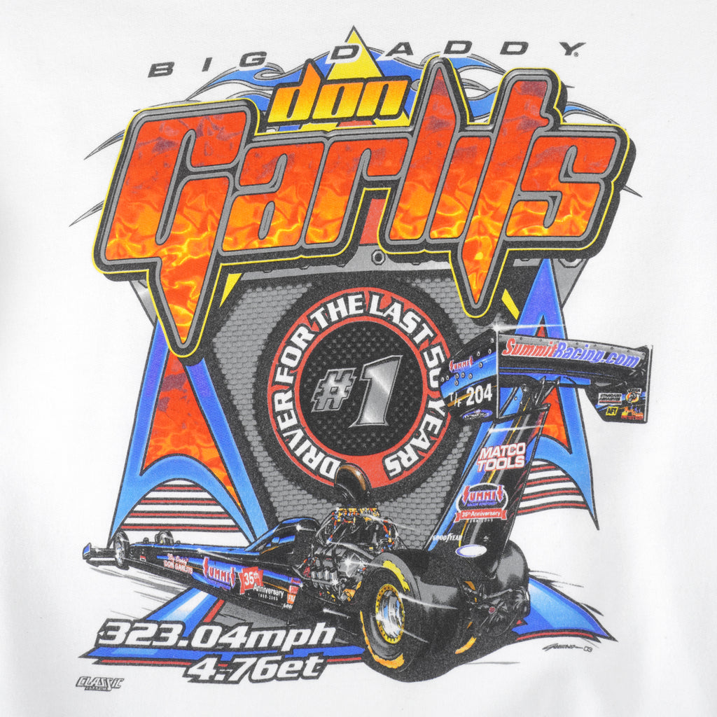 NASCAR - Big Daddy Don Garlits Drag Racing Crew Neck Sweatshirt 2001 X-Large Vintage Retro