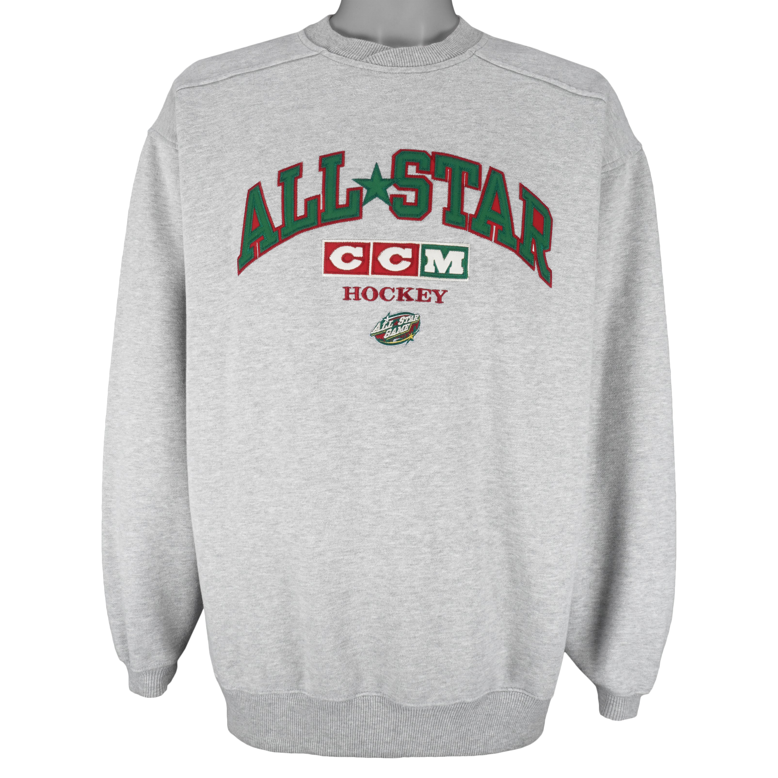 NHL (CCM) -  Hockey All Star Game Embroidered Sweatshirt 2000s Large Vintage Retro Hockey