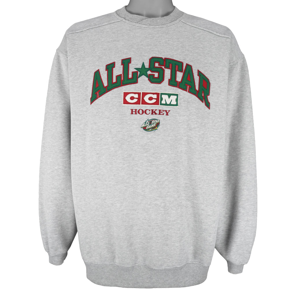 NHL (CCM) -  Hockey All Star Game Embroidered Sweatshirt 2000s Large Vintage Retro Hockey