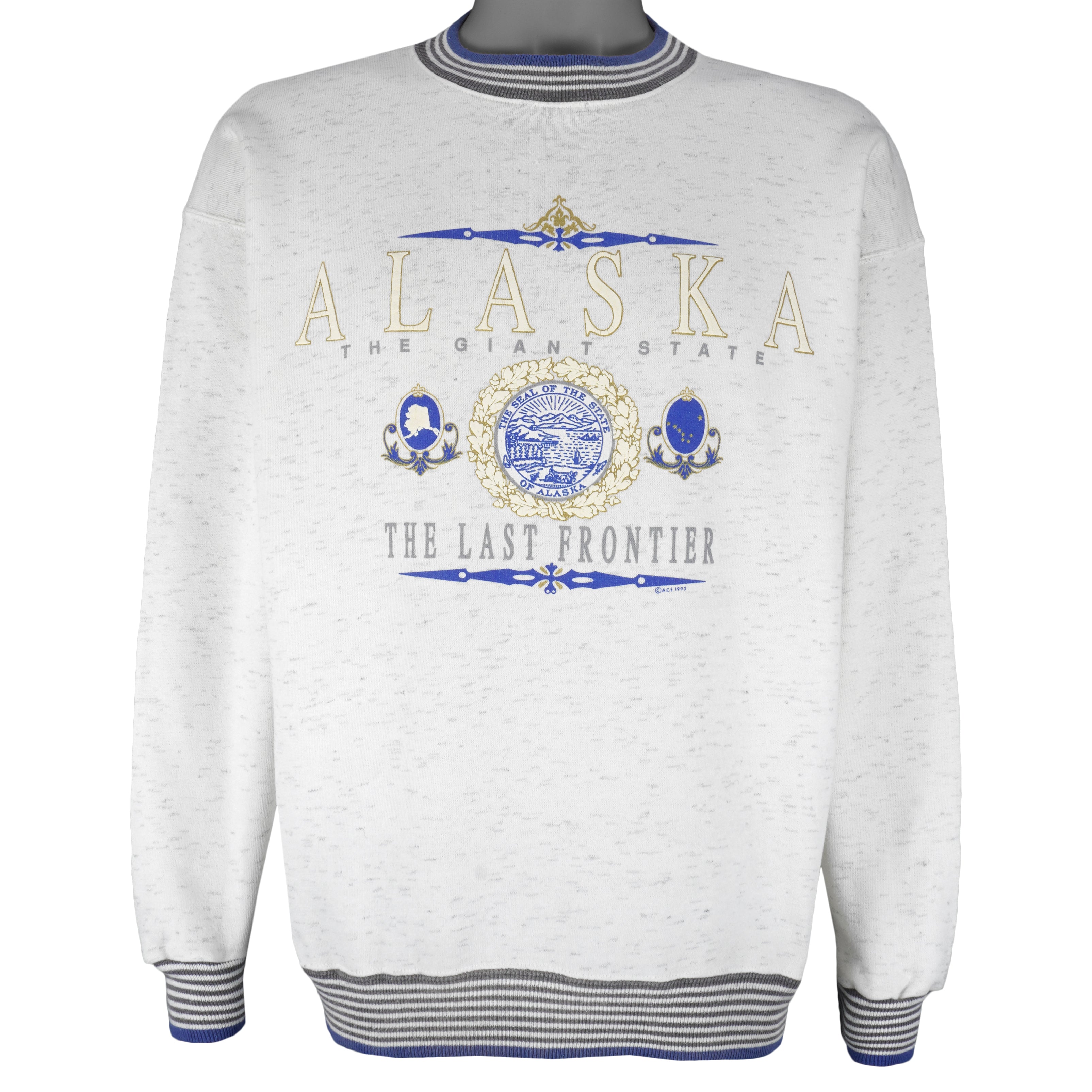 Vintage (Arctic Wear) - Alaska The Last Frontier Crew Neck Sweatshirt 1993 Large Vintage Retro