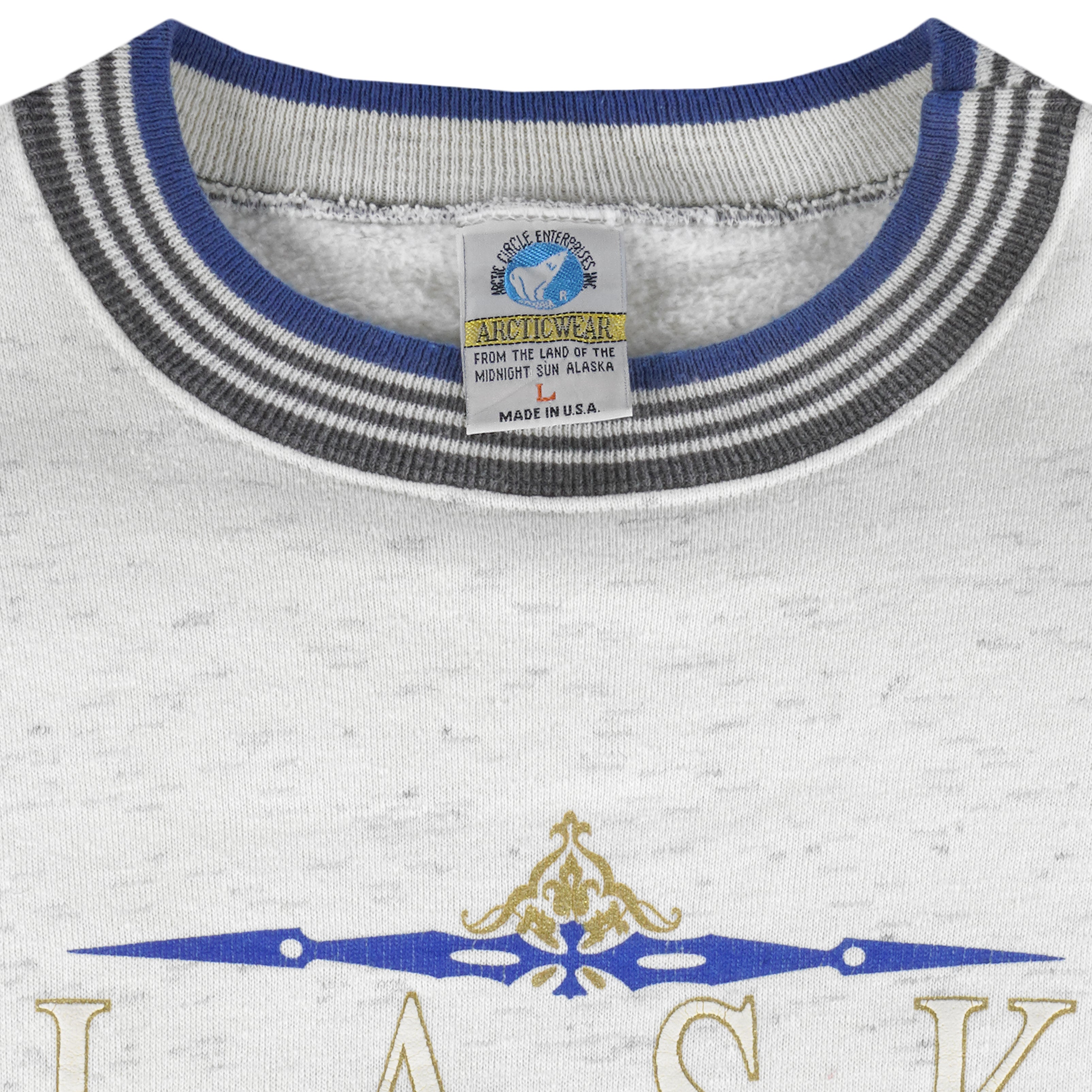 Vintage (Arctic Wear) - Alaska The Last Frontier Crew Neck Sweatshirt 1993 Large Vintage Retro