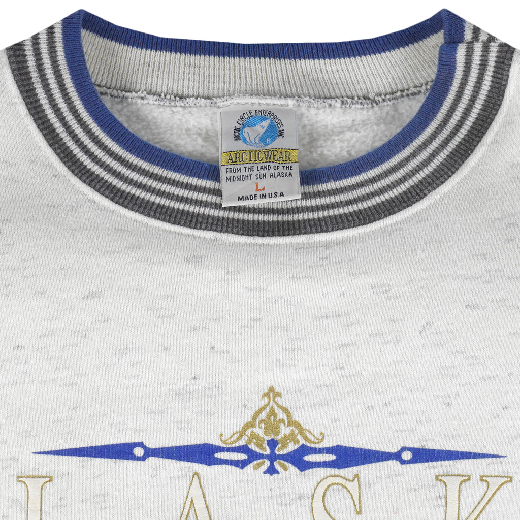 Vintage (Arctic Wear) - Alaska The Last Frontier Crew Neck Sweatshirt 1993 Large Vintage Retro