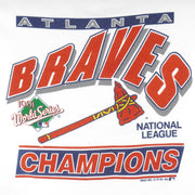 MLB - Atlanta Braves World Champions Sweatshirt 1991 Large Vintage Retro Baseball