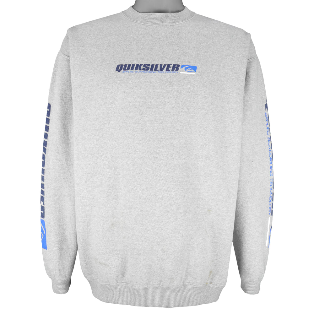 Vintage - Quicksilver Applied Boarding Technology Crew Neck Sweatshirt 1990s Large Vintage Retro